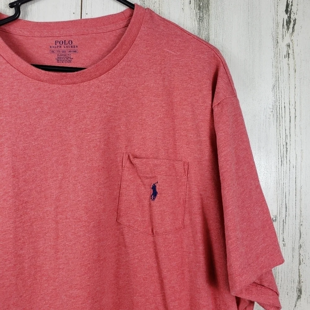 Polo Ralph Lauren classic fit mens pink short sleeve tshirt size XXL